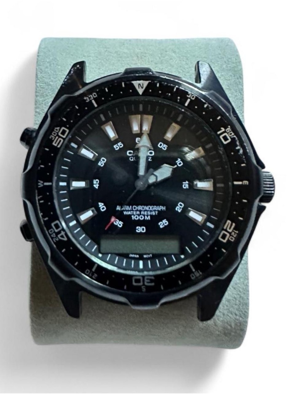 Casio Arnie Black and Silver Men's Analog-Digital Sport Watch